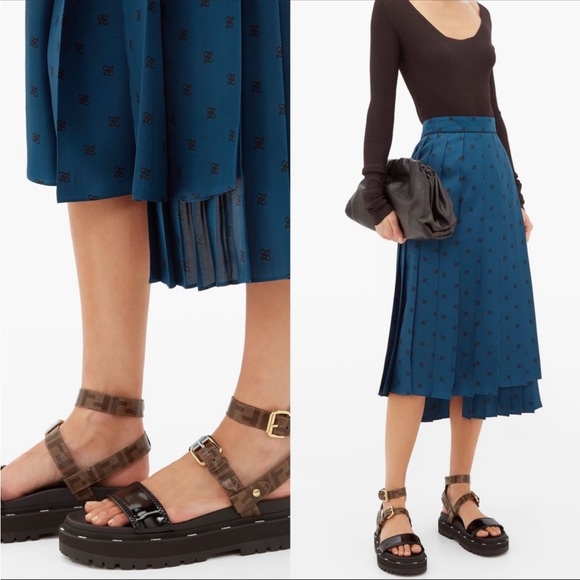 Fendi FF Logo Chunky Platform Sandals - Picture 2 of 8